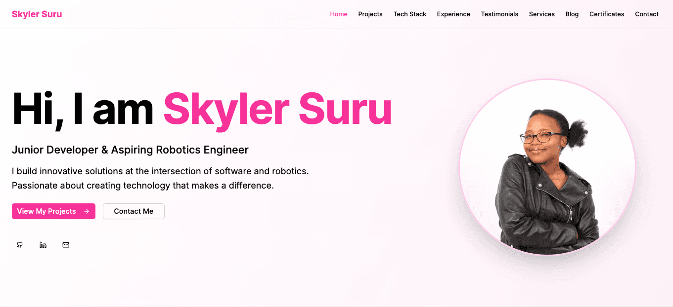 Personal Portfolio screenshot 1